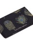 Detail View - Click To Enlarge - ALEXANDER MCQUEEN - Peacock feather print leather card holder