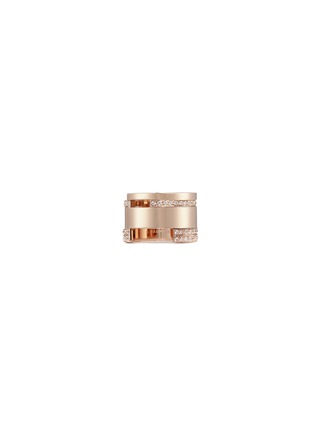 Main View - Click To Enlarge - DAUPHIN - Diamond 18k rose gold wide cutout ring