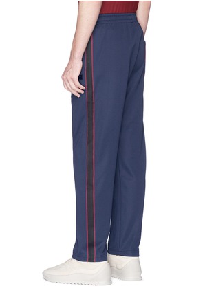 Back View - Click To Enlarge - ACNE STUDIOS - 'Norwich' face patch stripe outseam track pants