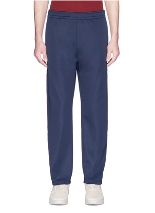 Main View - Click To Enlarge - ACNE STUDIOS - 'Norwich' face patch stripe outseam track pants