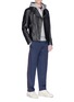 Figure View - Click To Enlarge - ACNE STUDIOS - 'Norwich' face patch stripe outseam track pants