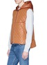 Detail View - Click To Enlarge - ACNE STUDIOS - 'Midnight' two-in-one twill coat and quilted vest