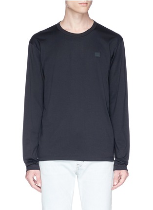 Main View - Click To Enlarge - ACNE STUDIOS - 'Nash' face patch long sleeve T-shirt