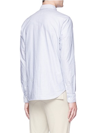 Back View - Click To Enlarge - ACNE STUDIOS - 'Ohio' face patch stripe Oxford shirt