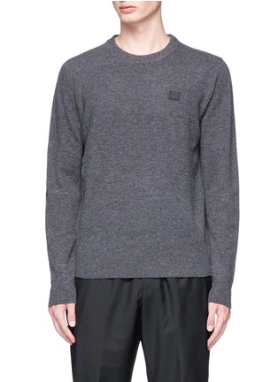 Main View - Click To Enlarge - ACNE STUDIOS - 'Nalon' face patch wool sweater