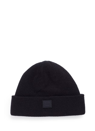Main View - Click To Enlarge - ACNE STUDIOS - 'Knut' face patch wool beanie