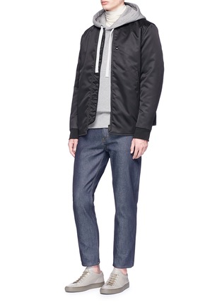 Figure View - Click To Enlarge - ACNE STUDIOS - 'River' cropped raw jeans
