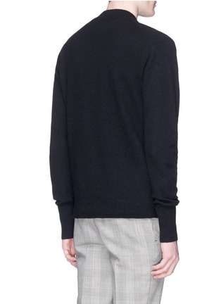 Back View - Click To Enlarge - ACNE STUDIOS - 'Neve' face patch wool cardigan