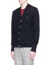 Front View - Click To Enlarge - ACNE STUDIOS - 'Neve' face patch wool cardigan
