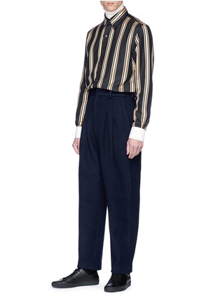 Figure View - Click To Enlarge - ACNE STUDIOS - 'Code Wax' stripe twill shirt