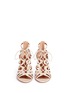 Front View - Click To Enlarge - AQUAZZURA - 'Ivy 75' caged suede sandals