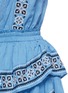 Detail View - Click To Enlarge - LOVESHACKFANCY - 'Anna' cross stitch ruffle mini dress