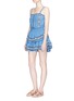 Figure View - Click To Enlarge - LOVESHACKFANCY - 'Anna' cross stitch ruffle mini dress