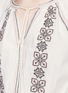 Detail View - Click To Enlarge - LOVESHACKFANCY - 'Isla' cross stitch pompom tie dress