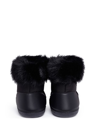 Back View - Click To Enlarge - 73426 - 'Sammy Junior' faux fur cuff leather kids boots