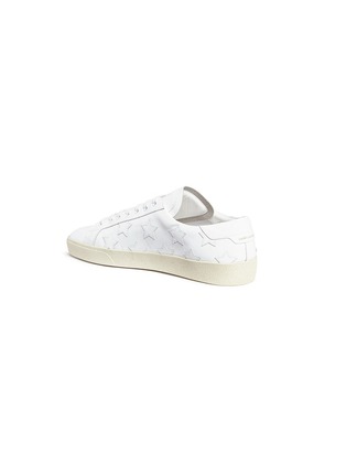 Back View - Click To Enlarge - SAINT LAURENT - 'SL06' star patch calfskin leather sneakers
