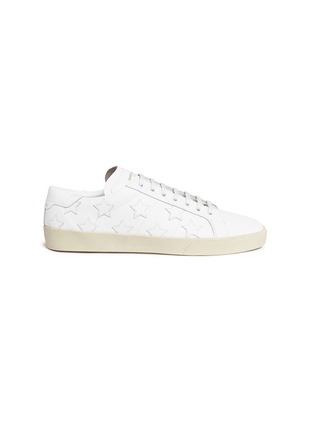 Main View - Click To Enlarge - SAINT LAURENT - 'SL06' star patch calfskin leather sneakers