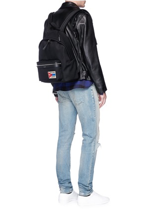 Figure View - Click To Enlarge - SAINT LAURENT - 'City' Universite patch twill backpack