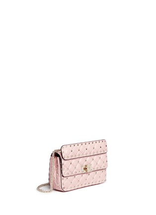 Back View - Click To Enlarge - VALENTINO GARAVANI - ROCKSTUD SPIKE' SMALL QUILTED LEATHER CROSSBODY BAG