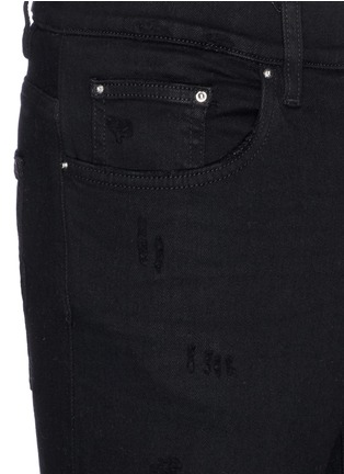 Detail View - Click To Enlarge - AMIRI - 'MX1' bandana patch ripped skinny jeans