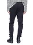 Back View - Click To Enlarge - AMIRI - Leather patch ripped sweatpants