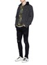 Figure View - Click To Enlarge - AMIRI - 'MX1' leather patch ripped skinny jeans