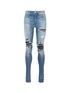 Main View - Click To Enlarge - AMIRI - 'MX1' leather patch ripped skinny jeans