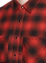 Detail View - Click To Enlarge - AMIRI - Frayed hem check plaid flannel shirt