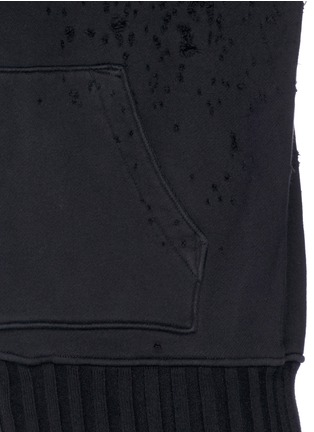 Detail View - Click To Enlarge - AMIRI - Distressed zip hoodie