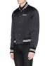 Front View - Click To Enlarge - AMIRI - 'Lovers' embroidered padded satin souvenir jacket