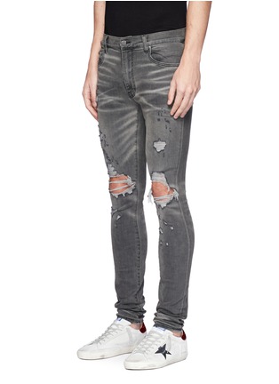 Front View - Click To Enlarge - AMIRI - 'Thrasher' ripped skinny jeans