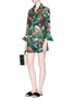 Figure View - Click To Enlarge - F.R.S FOR RESTLESS SLEEPERS - Flamingo print silk pyjama shorts