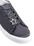 Detail View - Click To Enlarge - PEDDER RED - 'Jody' star pin frayed satin sneakers