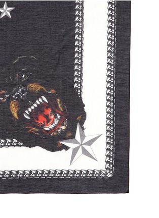 Detail View - Click To Enlarge - GIVENCHY - Rottweiler print cotton-silk scarf