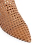 Detail View - Click To Enlarge - PEDDER RED - Woven effect leather slides