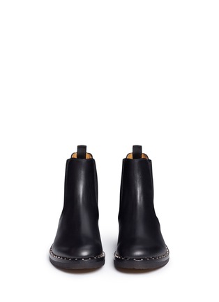 Front View - Click To Enlarge - VALENTINO GARAVANI - 'Soul Rockstud' calfskin leather Chelsea boots