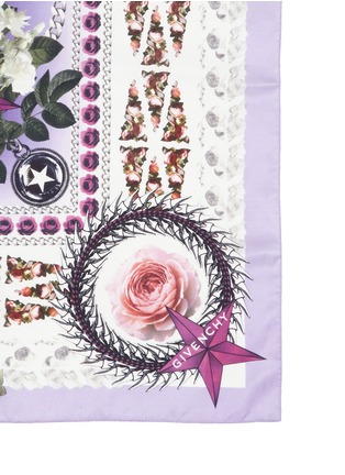 Detail View - Click To Enlarge - GIVENCHY - Paradise flower print cotton-silk scarf