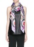 Figure View - Click To Enlarge - GIVENCHY - Paradise flower print cotton-silk scarf