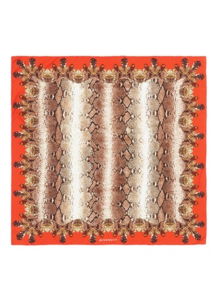 Main View - Click To Enlarge - GIVENCHY - Python print silk satin scarf