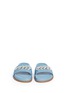 Front View - Click To Enlarge - VALENTINO GARAVANI - Braided curb chain leather slide sandals