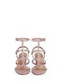 Front View - Click To Enlarge - VALENTINO GARAVANI - 'Rockstud' caged patent leather sandals