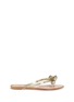 Main View - Click To Enlarge - VALENTINO GARAVANI - 'Rockstud' bow PVC flip flops