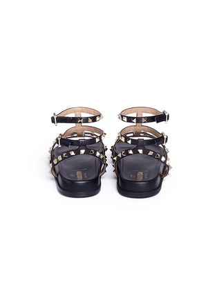 Back View - Click To Enlarge - VALENTINO GARAVANI - 'Rockstud' caged calfskin leather sandals
