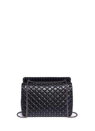 Detail View - Click To Enlarge - VALENTINO GARAVANI - ROCKSTUD SPIKE' LARGE QUILTED LEATHER CROSSBODY BAG