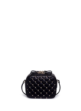 Detail View - Click To Enlarge - VALENTINO - 'Rockstud Spike' leather camera bag