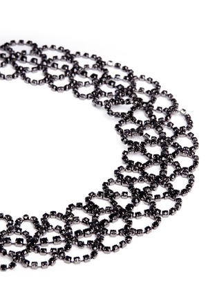 Detail View - Click To Enlarge - KENNETH JAY LANE - Glass crystal lace choker necklace