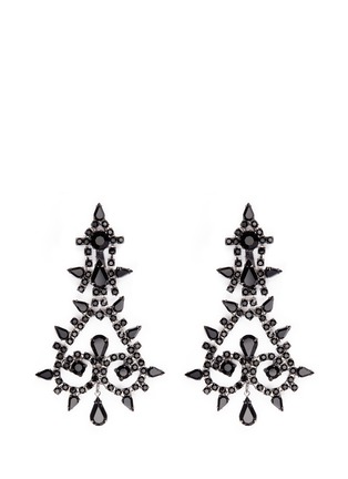 Main View - Click To Enlarge - KENNETH JAY LANE - Glass crystal chandelier clip earrings