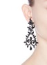 Figure View - Click To Enlarge - KENNETH JAY LANE - Glass crystal chandelier clip earrings