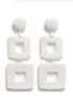 Main View - Click To Enlarge - KENNETH JAY LANE - Seed bead square drop clip earrings