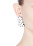 Figure View - Click To Enlarge - KENNETH JAY LANE - Polka dot enamel clip earring